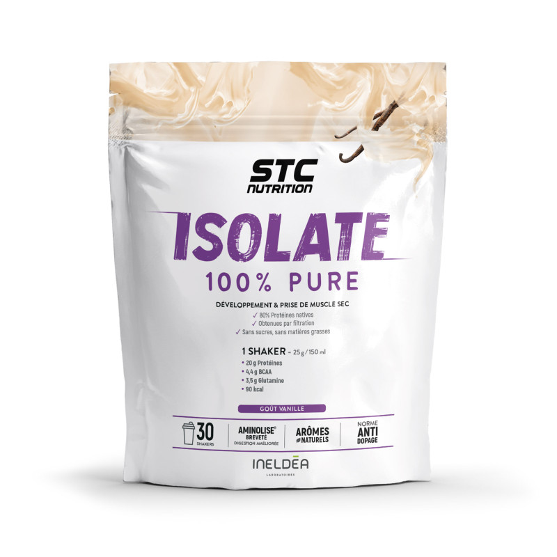 Isolate Pure Vanille - Prise de muscle - STC Nutrition - SportFood center